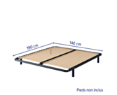 Sommier 20 lattes - 140x190 cm