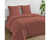 Housse de couette Coton Terracotta - 140x200 cm