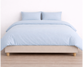 Housse de couette 100 % Coton Baby Blue - hauteur 25 - 200x200 cm