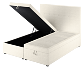 Lit Coffre Cassia Bouclé Blanc - 90x200 cm