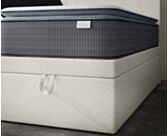 Lit Coffre Cassia Bouclé Blanc - 90x200 cm