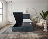 Lit Coffre Cassia Bleu - 140x200 cm