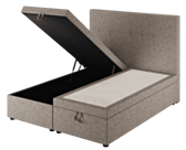 Lit Coffre Cassia Taupe - 140x200 cm