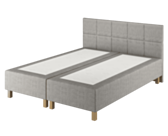 Boxspring Forbes Merlot Gris - 200x200 cm
