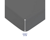 Drap-housse Coton Zinc Bonnet 25 - 120x200 cm