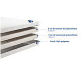 Matelas confort ferme Cocoon mousse polyuréthane 80x200 cm 