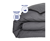 Housse de couette Coton Zinc - 220x240 cm