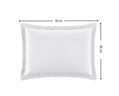 Taie d'oreiller Coton Blanc - 50x70 cm
