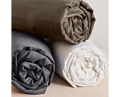 Drap-housse Coton Taupe Bonnet 30 - 180x200 cm