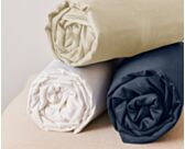 Drap-housse Satin Beige Bonnet 35 - 180x200 cm