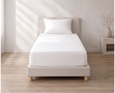 Ambiance drap-housse Percale Blanc Bonnet 35 90X190 cm