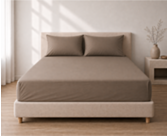 Ambiance drap-housse percale Cashmere bonnet 35 140X190 cm 