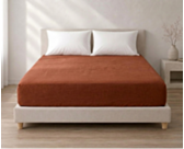 Ambiance drap-housse percale Henna Bonnet 35 - 140X190 cm