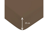 Drap-housse Coton Taupe Bonnet 25 - 180x200 cm