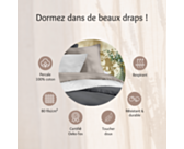Housse de couette Percale Gris Clair - 220x240 cm