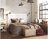 Tête de lit Kalmia Boucle Blanc 200 - H120 cm