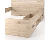 Lit Michigan Chêne - 140x200 cm