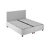 Lit Coffre Alpha Gris clair - 140x200 cm