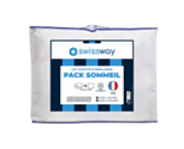 Pack sommeil 
2 oreillers + couette
Fabrication française 