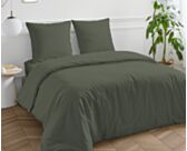 Housse de couette Coton Kaki - 220x240 cm