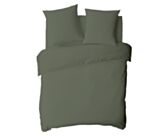 Housse de couette Coton Kaki - 240x260 cm