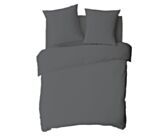Housse de couette percale Gris Foncé - 220x240 cm