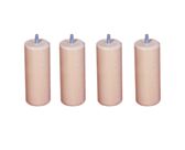 Lot de 4 pieds cylindriques Vernis Clair - H15 cm