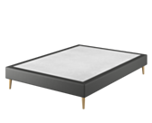 Sommier Tapissier Cirse Deco Noir - 140x190 cm