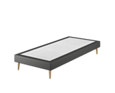 Sommier Tapissier Cirse Deco Noir - 80x200 cm