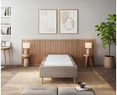 Sommier Tapissier Cronos Taupe - 90x200 cm