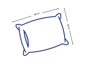 Taie d'oreiller Coton Bleu - 40x60 cm