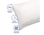 Taie d'oreiller satin Blanc - 50x70 cm