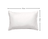 Taie d'oreiller satin Blanc - 50x70 cm
