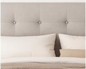 Tete de lit Zeliz gris 115h 160cm 