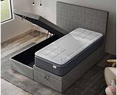 Lit Coffre Cassia Gris - 90x200 cm