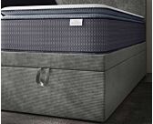 Lit Coffre Cassia Velours Gris - 180x200 cm