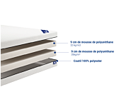 Matelas confort ferme Cocoon mousse polyuréthane 180x200 cm 