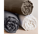 Drap-housse Coton Zinc Bonnet 25 - 200x200 cm