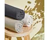 Drap-housse Percale Gris Foncé Bonnet 35 - 180x200 cm