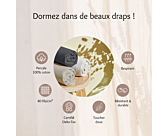 Drap-housse Percale Blanc Bonnet 35 - 180x200 cm