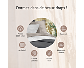 Housse de couette Percale Gris Foncé - 240x260 cm