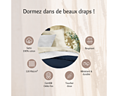Drap-housse Satin Blanc Bonnet 35 - 140x200 cm