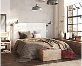 Tête de lit Kalmia Boucle Blanc 200 - H100 cm