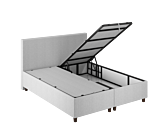 Lit Coffre Alpha Gris clair - 180x200 cm