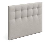 Tete de lit zelie gris 140 cm 115 hauteur 