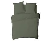 Housse de couette Coton Kaki - 140x200 cm