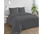 Housse de couette Percale Gris Foncé - 240x260 cm
