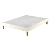 Sommier Tapissier Cirse Deco Boucle Blanc - 140x190 cm