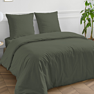 Housse de couette Coton Kaki - 200x200 cm