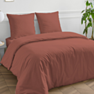 Housse de couette Coton Terracotta - 140x200 cm